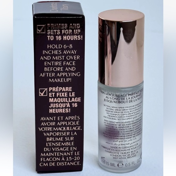 NEW Charlotte Tilbury 4 Piece Magic Cream Mascara Lip Blur Setting Spray Pouch - Picture 4 of 16